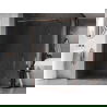 Mexen Kioto-XF ścianka prysznicowa Walk-in z ramką 160 x 202 cm, transparent 10 mm, różowe złoto - 800-160-104-60-00-X