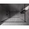 Mexen Kioto-XF ścianka prysznicowa Walk-in z ramką 120 x 202 cm, transparent 10 mm, czarna - 800-120-104-70-00-X