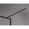 Mexen Kioto-XF ścianka prysznicowa Walk-in z ramką 120 x 202 cm, transparent 10 mm, czarna - 800-120-104-70-00-X