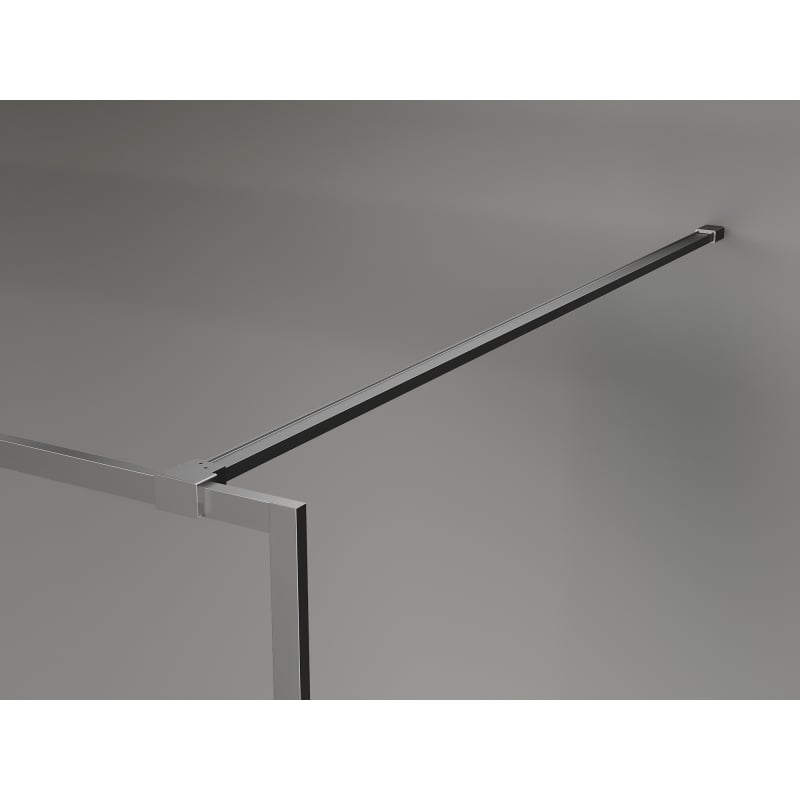 Mexen Kioto-XF ścianka prysznicowa Walk-in z ramką 70 x 202 cm, transparent 10 mm, gun metal - 800-070-104-95-00-X