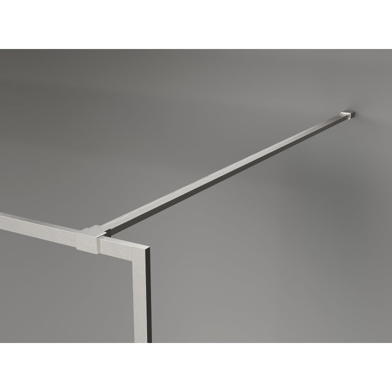 Mexen Kioto-XF ścianka prysznicowa Walk-in z ramką 130 x 202 cm, transparent 10 mm, nikiel szczotkowany - 800-130-104-97-00-X