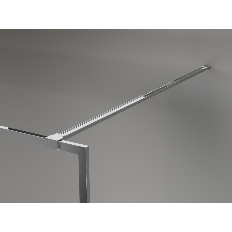 Mexen Kioto-XF ścianka prysznicowa Walk-in z ramką 50 x 202 cm, szron 10 mm, chrom - 800-050-104-01-30-X