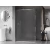 Mexen Kioto-XF ścianka prysznicowa Walk-in z ramką 130 x 202 cm, szron 10 mm, chrom - 800-130-104-01-30-X