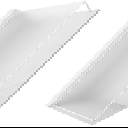 Mexen Kioto-XF ścianka prysznicowa Walk-in z ramką 110 x 202 cm, szron 10 mm, biała - 800-110-104-20-30-X
