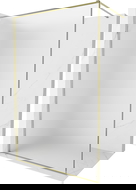 Mexen Kioto-XF ścianka prysznicowa Walk-in z ramką 90 x 202 cm, szron 10 mm, złota - 800-090-104-50-30-X