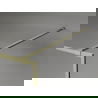 Mexen Kioto-XF ścianka prysznicowa Walk-in z ramką 130 x 202 cm, szron 10 mm, złota szczotkowana - 800-130-104-55-30-X