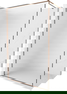 Mexen Kioto-XF ścianka prysznicowa Walk-in z ramką 110 x 202 cm, szron 10 mm, różowe złoto - 800-110-104-60-30-X