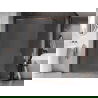 Mexen Kioto-XF ścianka prysznicowa Walk-in z ramką 130 x 202 cm, szron 10 mm, różowe złoto - 800-130-104-60-30-X