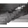 Mexen Kioto-XF ścianka prysznicowa Walk-in z ramką 50 x 202 cm, szron 10 mm, gun gray szczotkowany - 800-050-104-66-30-X