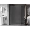 Mexen Kioto-XF ścianka prysznicowa Walk-in z ramką 90 x 202 cm, szron 10 mm, gun gray szczotkowany - 800-090-104-66-30-X