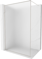 Mexen Kioto-XF ścianka prysznicowa Walk-in z ramką 120 x 202 cm, szron 10 mm, nikiel szczotkowany - 800-120-104-97-30-X