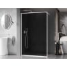 Mexen Kioto-XF ścianka prysznicowa Walk-in z ramką 160 x 202 cm, grafit 10 mm, biała - 800-160-104-20-40-X