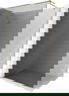 Mexen Kioto-XF ścianka prysznicowa Walk-in z ramką 60 x 202 cm, grafit 10 mm, złota - 800-060-104-50-40-X