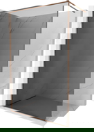 Mexen Kioto-XF ścianka prysznicowa Walk-in z ramką 60 x 202 cm, grafit 10 mm, różowe złoto - 800-060-104-60-40-X