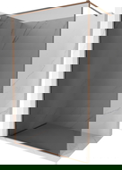 Mexen Kioto-XF ścianka prysznicowa Walk-in z ramką 130 x 202 cm, grafit 10 mm, różowe złoto - 800-130-104-60-40-X