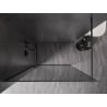 Mexen Kioto-XF ścianka prysznicowa Walk-in z ramką 130 x 202 cm, grafit 10 mm, gun gray szczotkowany - 800-130-104-66-40-X