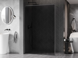 Mexen Kioto-XF ścianka prysznicowa Walk-in z ramką 90 x 202 cm, grafit 10 mm, gun metal - 800-090-104-95-40-X
