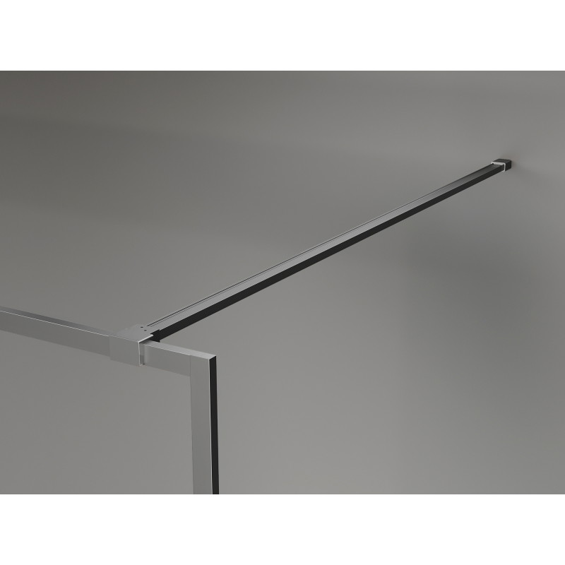 Mexen Kioto-XF ścianka prysznicowa Walk-in z ramką 130 x 202 cm, grafit 10 mm, gun metal - 800-130-104-95-40-X