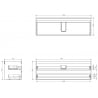 Mexen Box-A korpus szafki podumywalkowej 140 cm, 2 szuflady, szary mat - 91AX0-1400-470-2-62