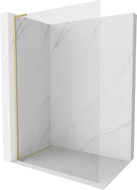 Mexen Kioto-X L ścianka prysznicowa Walk-in 120 x 200 cm, transparent 10 mm, złota szczotkowana - 800-120-107-55-00-X