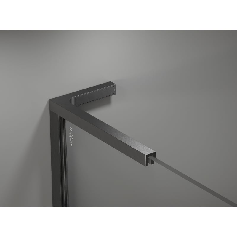 Mexen Kioto-X L ścianka prysznicowa Walk-in 80 x 200 cm, transparent 10 mm, gun gray szczotkowany - 800-080-107-66-00-X
