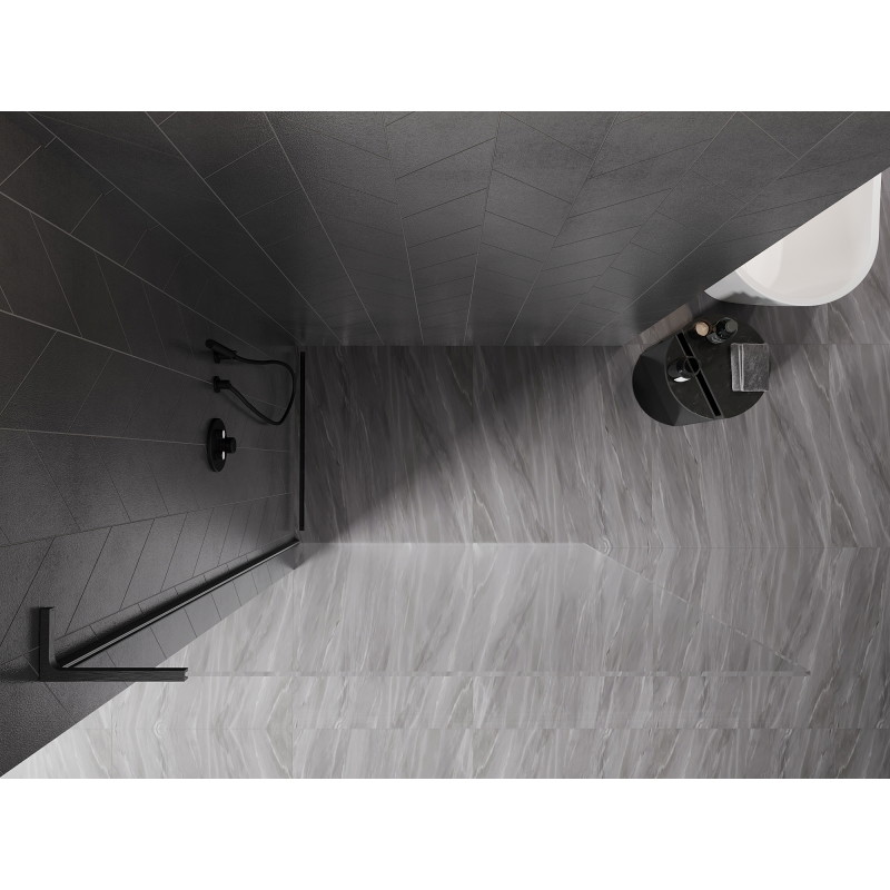 Mexen Kioto-X L ścianka prysznicowa Walk-in 90 x 200 cm, transparent 10 mm, gun gray szczotkowany - 800-090-107-66-00-X
