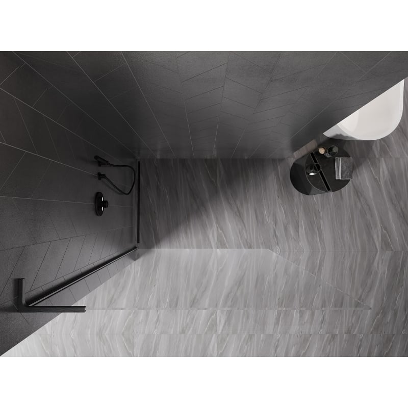 Mexen Kioto-X L ścianka prysznicowa Walk-in 100 x 200 cm, transparent 10 mm, gun gray szczotkowany - 800-100-107-66-00-X