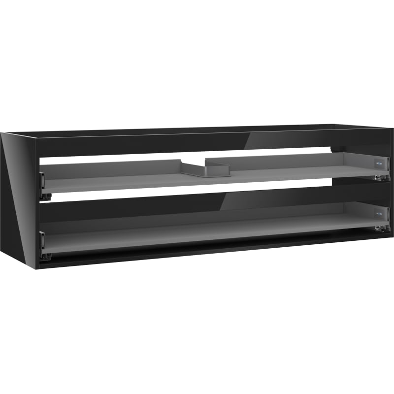Mexen Box-A korpus szafki podumywalkowej 160 cm, 2 szuflady, czarny połysk - 91AX0-1600-470-2-70