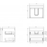 Mexen Box-A korpus szafki podumywalkowej 50 cm, 2 szuflady, czarny mat - 91AX0-0500-470-2-71