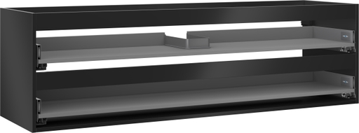 Mexen Box-A korpus szafki podumywalkowej 160 cm, 2 szuflady, czarny mat - 91AX0-1600-470-2-71