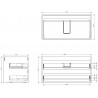 Mexen Box-A korpus szafki podumywalkowej 90 cm, 2 szuflady, orzech - 91AX0-0900-470-2-86