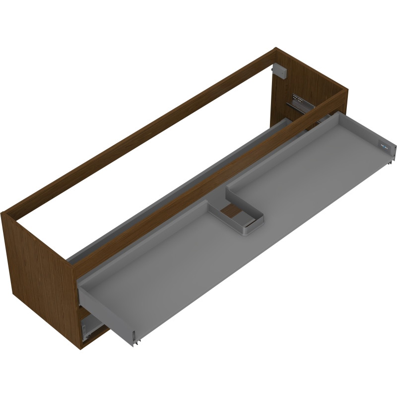 Mexen Box-A korpus szafki podumywalkowej 160 cm, 2 szuflady, orzech - 91AX0-1600-470-2-86
