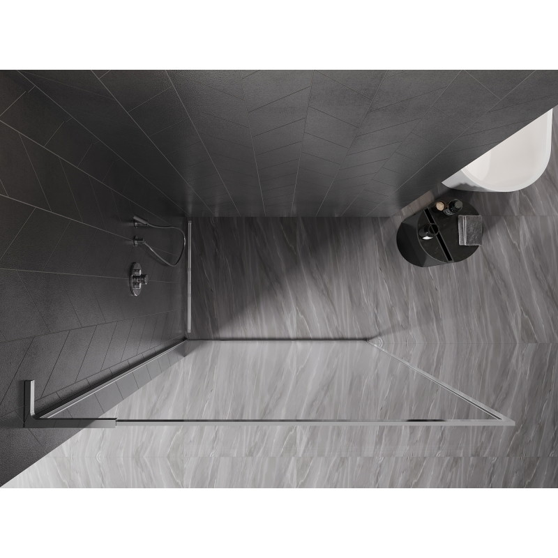 Mexen Kioto-F L ścianka prysznicowa Walk-in z ramką 65 x 202 cm, transparent 8 mm, chrom - 800-065-174-01-00