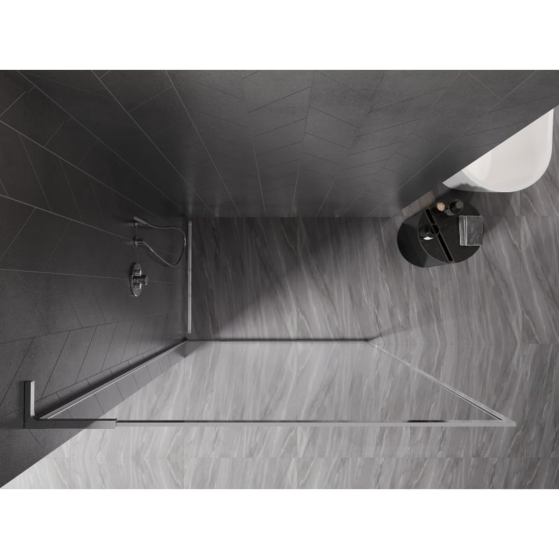 Mexen Kioto-F L ścianka prysznicowa Walk-in z ramką 70 x 202 cm, transparent 8 mm, chrom - 800-070-174-01-00