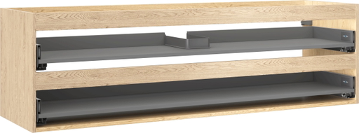 Mexen Box-A korpus szafki podumywalkowej 160 cm, 2 szuflady, dąb - 91AX0-1600-470-2-81