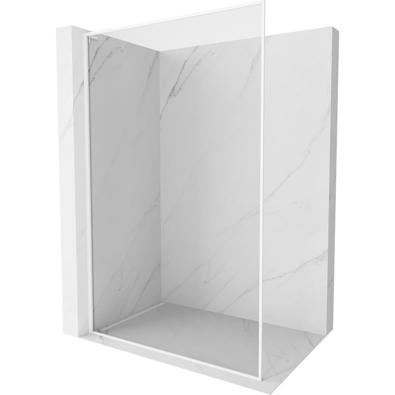Mexen Kioto-F L ścianka prysznicowa Walk-in z ramką 105 x 202 cm, transparent 8 mm, biała - 800-105-174-20-00