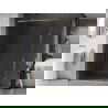 Mexen Kioto-F L ścianka prysznicowa Walk-in z ramką 60 x 202 cm, transparent 8 mm, złota - 800-060-174-50-00