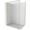 Mexen Kioto-F L ścianka prysznicowa Walk-in z ramką 75 x 202 cm, transparent 8 mm, złota szczotkowana - 800-075-174-55-00