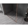 Mexen Kioto-F L ścianka prysznicowa Walk-in z ramką 80 x 202 cm, transparent 8 mm, różowe złoto - 800-080-174-60-00