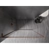 Mexen Kioto-F L ścianka prysznicowa Walk-in z ramką 80 x 202 cm, transparent 8 mm, różowe złoto - 800-080-174-60-00