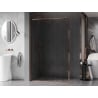 Mexen Kioto-F L ścianka prysznicowa Walk-in z ramką 85 x 202 cm, transparent 8 mm, różowe złoto - 800-085-174-60-00