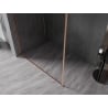Mexen Kioto-F L ścianka prysznicowa Walk-in z ramką 85 x 202 cm, transparent 8 mm, miedź szczotkowana - 800-085-174-65-00