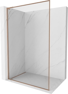 Mexen Kioto-F L ścianka prysznicowa Walk-in z ramką 90 x 202 cm, transparent 8 mm, miedź szczotkowana - 800-090-174-65-00
