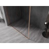 Mexen Kioto-F L ścianka prysznicowa Walk-in z ramką 105 x 202 cm, transparent 8 mm, miedź szczotkowana - 800-105-174-65-00