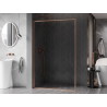 Mexen Kioto-F L ścianka prysznicowa Walk-in z ramką 105 x 202 cm, transparent 8 mm, miedź szczotkowana - 800-105-174-65-00