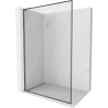 Mexen Kioto-F L ścianka prysznicowa Walk-in z ramką 55 x 202 cm, transparent 8 mm, gun gray szczotkowany - 800-055-174-66-00