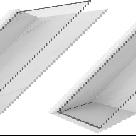 Mexen Kioto-F L ścianka prysznicowa Walk-in z ramką 105 x 202 cm, transparent 8 mm, gun metal - 800-105-174-95-00
