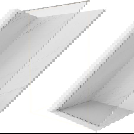 Mexen Kioto-F L ścianka prysznicowa Walk-in z ramką 80 x 202 cm, transparent 8 mm, nikiel szczotkowany - 800-080-174-97-00