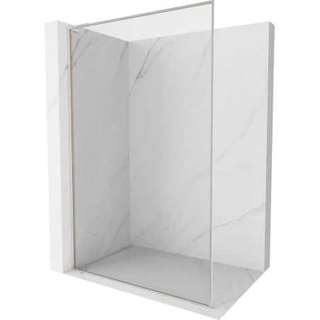 Mexen Kioto-F L ścianka prysznicowa Walk-in z ramką 85 x 202 cm, transparent 8 mm, nikiel szczotkowany - 800-085-174-97-00