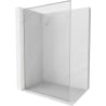 Mexen Kioto-F L ścianka prysznicowa Walk-in z ramką 95 x 202 cm, transparent 8 mm, nikiel szczotkowany - 800-095-174-97-00